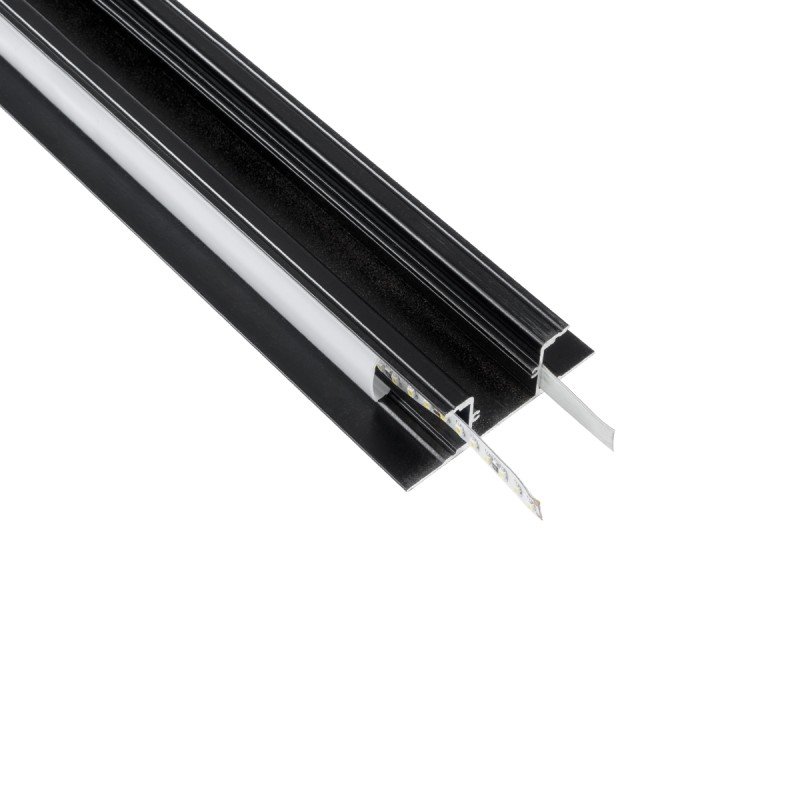 GLOBOSTAR® ALP-WALL-UPDOWN CONCEALED 70845-3M Επιφανειακό Προφίλ Αλουμινίου Ειδικό για Δημιουργία Κρυφού Φωτισμού Up & Down με Λευκό Γαλακτερό Πατητό Κάλυμμα για Ταινίες LED IP20 - Μαύρο & Λευκό - Μ300 x Π5 x Υ1.7cm