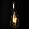 GLOBOSTAR® PEAR 99015 Λάμπα E27 ST64 LED 4W 400lm 360° AC 220-240V IP20 Θερμό Λευκό 2700K Dimmable - Long Filament Chip - Διάφανο - Μ6.4 x Π6.4 x Υ14cm - 3 Χρόνια Εγγύηση