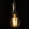 GLOBOSTAR® GLOBE 99083 Λάμπα E27 A60 LED 4W 840lm 360° AC 220-240V IP20 Θερμό Λευκό 2700K - Long Filament Chip - Διάφανο - Μ6 x Π6 x Υ11cm - 3 Χρόνια Εγγύηση
