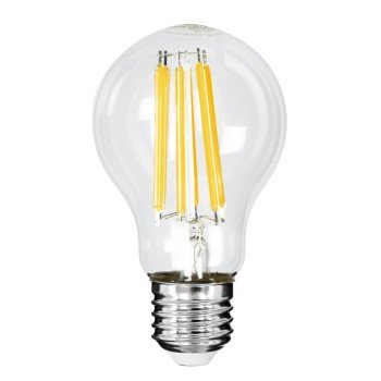 GLOBOSTAR® GLOBE 99087 Λάμπα E27 A60 LED 7W 1470lm 360° AC 220-240V IP20 Θερμό Λευκό 2700K - Long Filament Chip - Διάφανο - Μ6 x Π6 x Υ11cm - 3 Χρόνια Εγγύηση