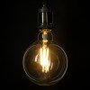 GLOBOSTAR® BUBBLE 99089 Λάμπα E27 G125 LED 7W 1470lm 360° AC 220-240V IP20 Θερμό Λευκό 2700K - Long Filament Chip - Διάφανο - Μ12.5 x Π12.5 x Υ13.8cm - 3 Χρόνια Εγγύηση