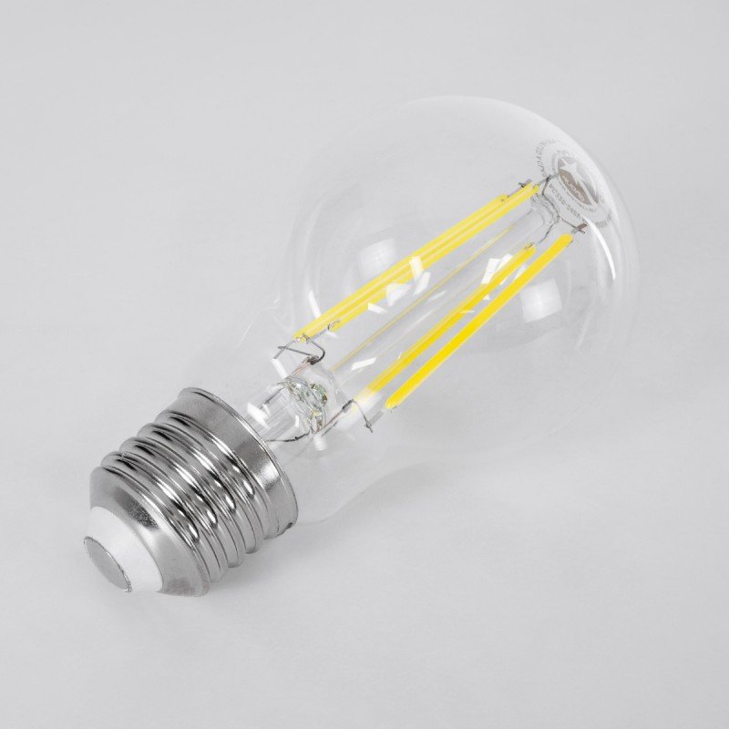 GLOBOSTAR® GLOBE 99091 Λάμπα E27 A60 LED 4W 840lm 360° AC 220-240V IP20 Φυσικό Λευκό 4500K - Long Filament Chip - Διάφανο - Μ6 x Π6 x Υ11cm - 3 Χρόνια Εγγύηση