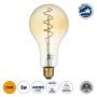 GLOBOSTAR® CHERRY 99164 Λάμπα E27 PS30 LED 4W 280lm 360° AC 220-240V IP20 Ultra Θερμό Λευκό 2200K Dimmable - Soft S Spiral Filament Chip - Μελί - Μ9.5 x Π9.5 x Υ17.5cm - 3 Χρόνια Εγγύηση