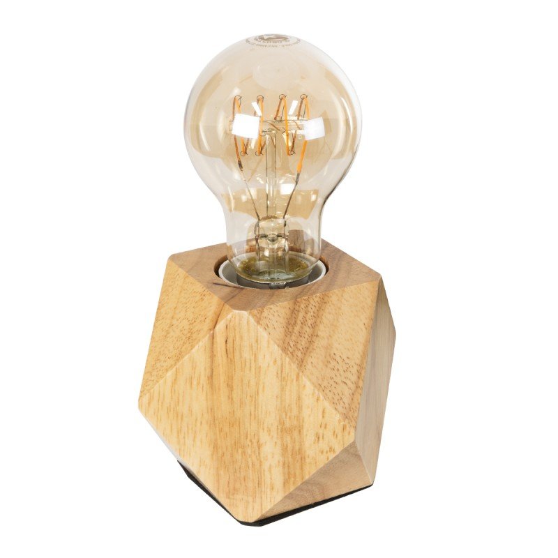 GLOBOSTAR® RHOMBUS 99401 Μοντέρνο Επιτραπέζιο Φωτιστικό Πορτατίφ με Ντουί 1 x E27 AC 220-240V IP20 - Μπεζ - M8 x Π8 x Υ8cm