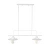 GLOBOSTAR® REGAL 01008 Vintage Φωτιστικό Οροφής με Ντουί 2 x E27 AC 220-240V IP20 - Λευκό - Μ80 x Π26 x Υ82cm