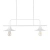 GLOBOSTAR® REGAL 01008 Vintage Φωτιστικό Οροφής με Ντουί 2 x E27 AC 220-240V IP20 - Λευκό - Μ80 x Π26 x Υ82cm