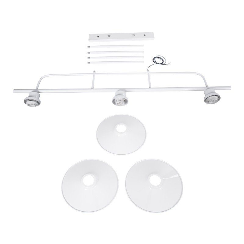 GLOBOSTAR® REGAL 01010 Vintage Φωτιστικό Οροφής με Ντουί 3 x E27 AC 220-240V IP20 - Λευκό - Μ110 x Π26 x Υ75cm
