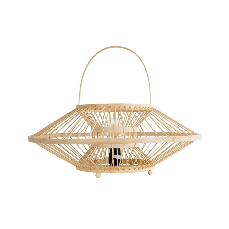 GLOBOSTAR® SORENIA 02005 Boho Επιτραπέζιο Φωτιστικό Πορτατίφ με Ντουί 1 x E27 AC 220-240V IP20 - Μπεζ - Μ50 x Π50 x Υ18cm