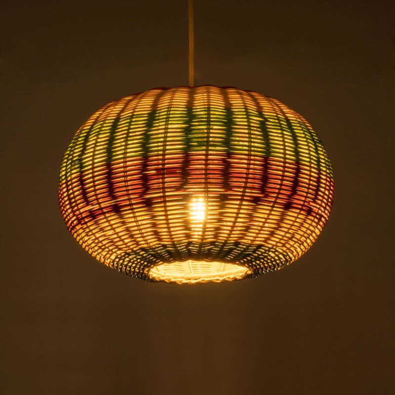 GLOBOSTAR® CABALLEROS 02055 Boho Κρεμαστό Φωτιστικό Οροφής με Ντουί 1 x E27 AC 220-240V IP20 - Πολύχρωμο - Μ40 x Π40 x Υ25cm