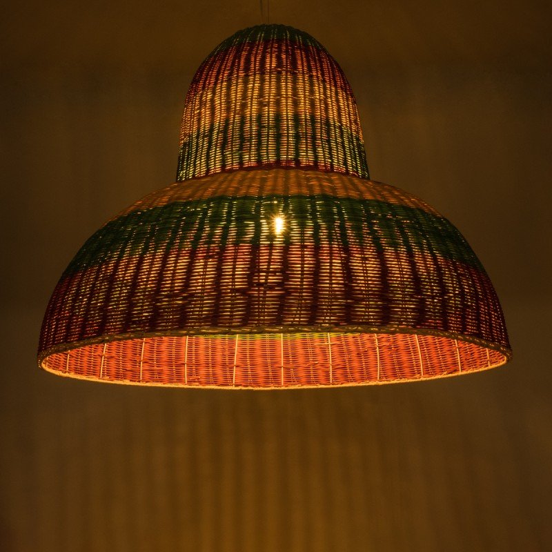 GLOBOSTAR® CABALLEROS 02059 Boho Κρεμαστό Φωτιστικό Οροφής με Ντουί 1 x E27 AC 220-240V IP20 - Πολύχρωμο - Μ100 x Π100 x Υ80cm