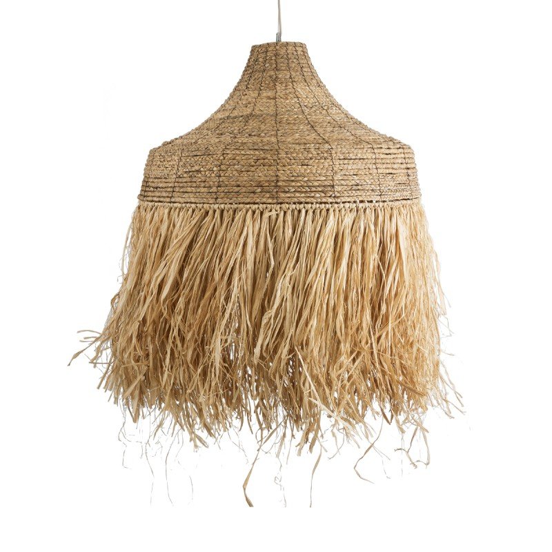 GLOBOSTAR® PORTOFERRAIO 02186 Boho Κρεμαστό Φωτιστικό Οροφής με Ντουί 1 x E27 AC 220-240V IP20 - Μπεζ - Μ80 x Π80 x Υ120cm