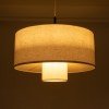 GLOBOSTAR® MARIGOLD 02226 Boho Κρεμαστό Φωτιστικό Οροφής με Ντουί 1 x E27 AC 220-240V IP20 - Λευκό - Μ48 x Π48 x Υ27cm