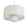 GLOBOSTAR® MARIGOLD 02226 Boho Κρεμαστό Φωτιστικό Οροφής με Ντουί 1 x E27 AC 220-240V IP20 - Λευκό - Μ48 x Π48 x Υ27cm