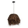 GLOBOSTAR® GUADELOUPE 02293 Boho Κρεμαστό Φωτιστικό Οροφής με Ντουί 1 x E27 AC 220-240V IP20 - Καφέ - Μ50 x Π50 x Υ40cm
