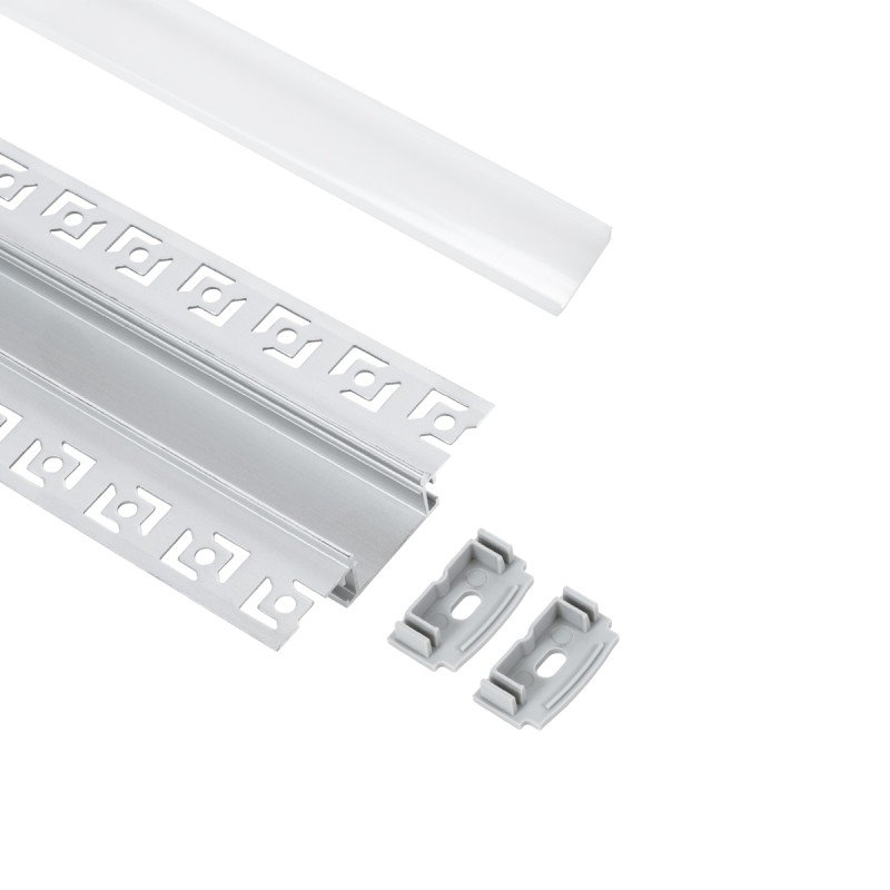 GLOBOSTAR® ALP-PLASTERIN GYPSO 70819-3M Χωνευτό Προφίλ Αλουμινίου Ειδικό για Γυψοσανίδα με Λευκό Γαλακτερό Πατητό Κάλυμμα για Ταινίες LED IP20 - Ασημί & Λευκό - Μ300 x Π6.7 x Υ1.4cm - Πακέτο 5 Τεμαχίων GLOBOSTAR® ALP-PLASTERIN GYPSO 70819-3M Χωνευτό Προφίλ Αλουμινίου Ειδικό για Γυψοσανίδα με Λευκό Γαλακτερό Πατητό Κάλυμμα για Ταινίες LED IP20 - Ασημί & Λευκό - Μ300 x Π6.7 x Υ1.4cm - Πακέτο 5 Τεμαχίων