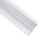 GLOBOSTAR® ALP-PLASTERIN GYPSO 70840-3M Χωνευτό Προφίλ Αλουμινίου Ειδικό για Δημιουργία Κρυφού Φωτισμού σε Γυψοσανίδα με Λευκό Γαλακτερό Πατητό Κάλυμμα για Ταινίες LED IP20 - Ασημί & Λευκό - Μ300 x Π9.7 x Υ2cm - Πακέτο 5 Τεμαχίων