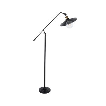 GLOBOSTAR® WYNGE 01101 Vintage Επιδαπέδιο Φωτιστικό με Ντουί 1 x E27 AC 220-240V IP20 - Μαύρο & Χρυσό - Μ95 x Π27 x Υ174cm