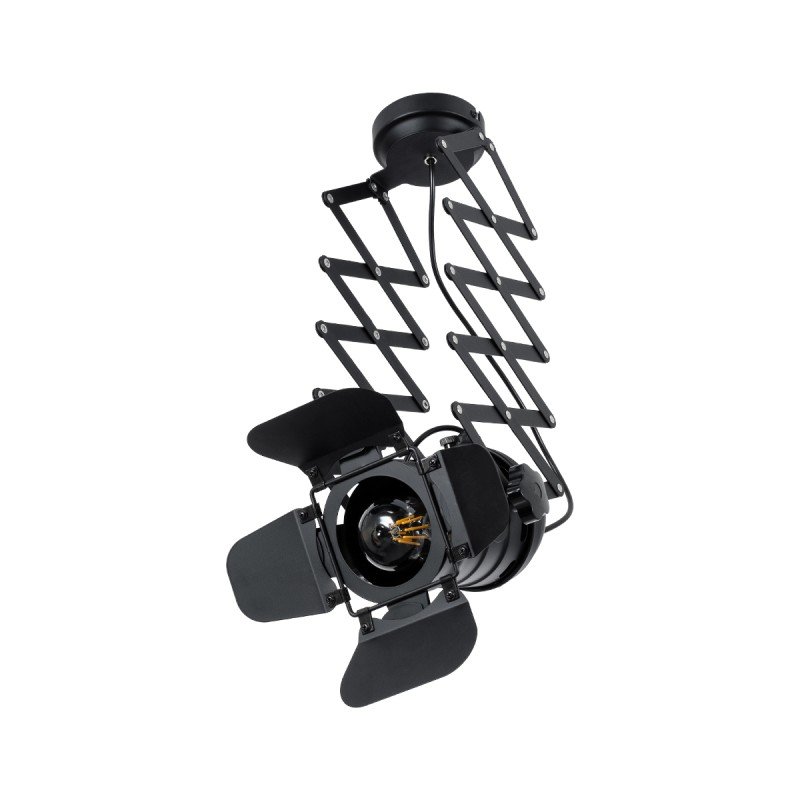 GLOBOSTAR® BROADWAY 01140 Vintage Φωτιστικό Οροφής με Ντουί 1 x E27 AC 220-240V IP20 - Μαύρο - Μ28 x Π25 x Υ100cm