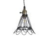 GLOBOSTAR® FLOWER IRON RUST 01181 Vintage Κρεμαστό Φωτιστικό Οροφής με Ντουί 1 x E27 AC 220-240V IP20 - Μαύρο & Μπρούτζινο - Μ10 x Π10 x Υ20cm