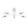 GLOBOSTAR® OLINDA 01385 Μοντέρνο Φωτιστικό Οροφής με Ντουί 6 x E27 AC 220-240V IP20 - Λευκό & Χάλκινο - Μ60 x Π60 x Υ20cm