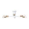 GLOBOSTAR® OLINDA 01385 Μοντέρνο Φωτιστικό Οροφής με Ντουί 6 x E27 AC 220-240V IP20 - Λευκό & Χάλκινο - Μ60 x Π60 x Υ20cm