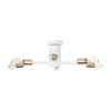 GLOBOSTAR® OLINDA 01385 Μοντέρνο Φωτιστικό Οροφής με Ντουί 6 x E27 AC 220-240V IP20 - Λευκό & Χάλκινο - Μ60 x Π60 x Υ20cm