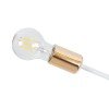 GLOBOSTAR® OLINDA 01385 Μοντέρνο Φωτιστικό Οροφής με Ντουί 6 x E27 AC 220-240V IP20 - Λευκό & Χάλκινο - Μ60 x Π60 x Υ20cm