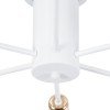 GLOBOSTAR® OLINDA 01385 Μοντέρνο Φωτιστικό Οροφής με Ντουί 6 x E27 AC 220-240V IP20 - Λευκό & Χάλκινο - Μ60 x Π60 x Υ20cm
