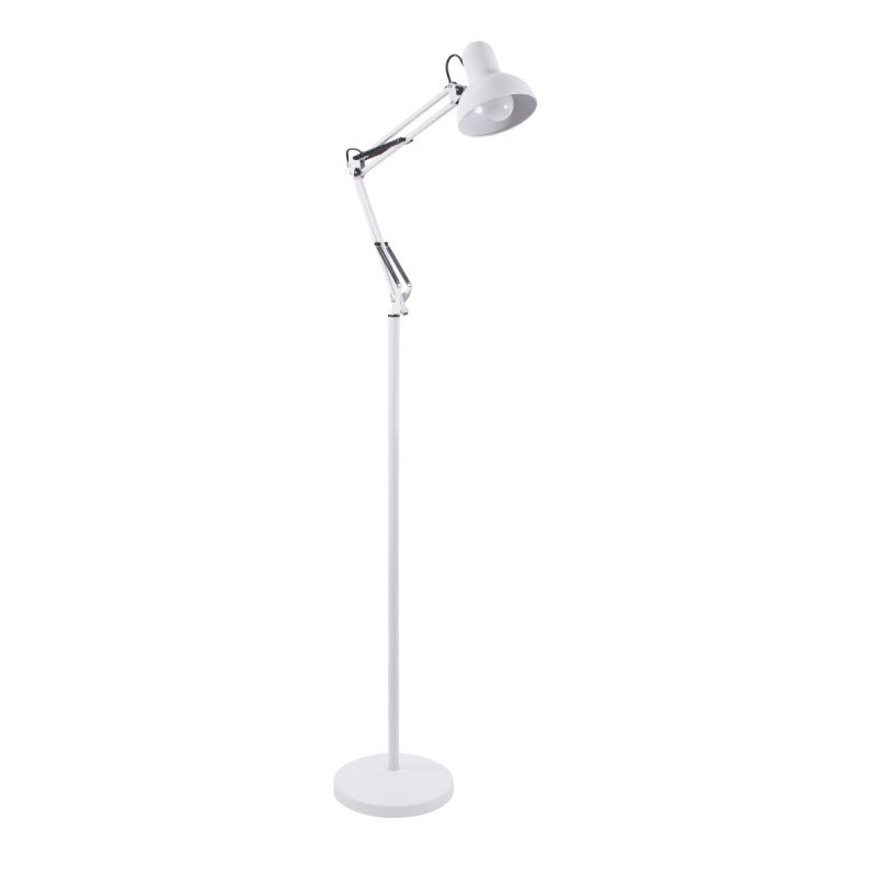GLOBOSTAR® AUDREY 01471 Vintage Επιδαπέδιο Φωτιστικό με Ντουί 1 x E27 AC 220-240V IP20 - Λευκό - Μ15 x Π15 x Υ190cm
