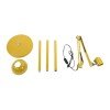 GLOBOSTAR® AUDREY 01472 Μοντέρνο Επιδαπέδιο Φωτιστικό με Ντουί 1 x E27 AC 220-240V IP20 - Κίτρινο - Μ15 x Π15 x Υ190cm