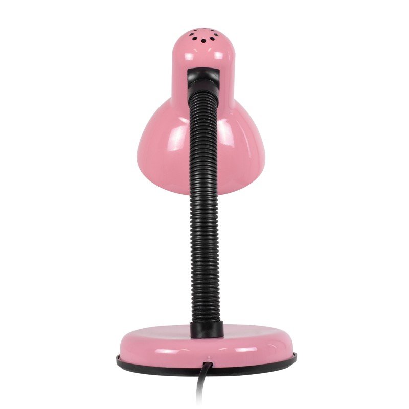 GLOBOSTAR® STUDENT 01534 Μοντέρνο Επιτραπέζιο Φωτιστικό Πορτατίφ με Ντουί 1 x E27 AC 220-240V IP20 - Ροζ & Μαύρο - Μ12 x Π12 x Υ32cm