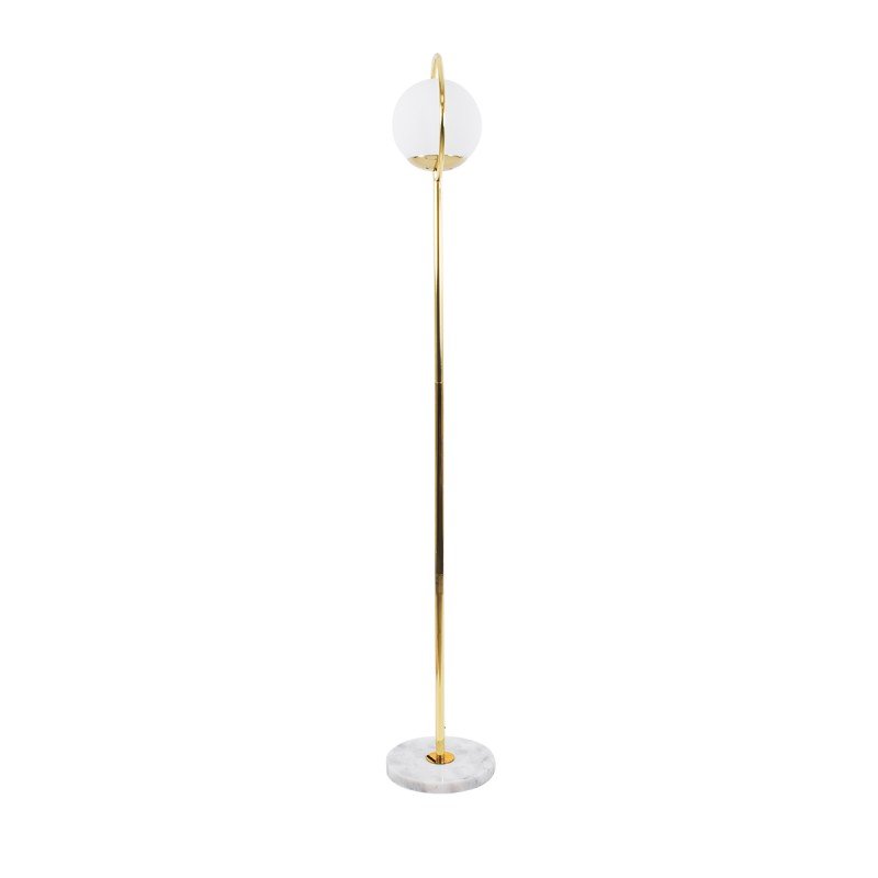 GLOBOSTAR® VERSAILLES 01541 Μοντέρνο Επιδαπέδιο Φωτιστικό με Ντουί 1 x E27 AC 220-240V IP20 - Χρυσό & Λευκό - Μ25 x Π25 x Υ150cm