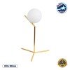 GLOBOSTAR® ELFIS 01551 Μοντέρνο Επιτραπέζιο Φωτιστικό Πορτατίφ με Ντουί 1 x E27 AC 220-240V IP20 - Χρυσό & Λευκό - Μ15 x Π15 x Υ53cm