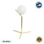 GLOBOSTAR® ELFIS 01551 Μοντέρνο Επιτραπέζιο Φωτιστικό Πορτατίφ με Ντουί 1 x E27 AC 220-240V IP20 - Χρυσό & Λευκό - Μ15 x Π15 x Υ53cm