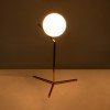 GLOBOSTAR® ELFIS 01551 Μοντέρνο Επιτραπέζιο Φωτιστικό Πορτατίφ με Ντουί 1 x E27 AC 220-240V IP20 - Χρυσό & Λευκό - Μ15 x Π15 x Υ53cm
