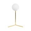 GLOBOSTAR® ELFIS 01551 Μοντέρνο Επιτραπέζιο Φωτιστικό Πορτατίφ με Ντουί 1 x E27 AC 220-240V IP20 - Χρυσό & Λευκό - Μ15 x Π15 x Υ53cm
