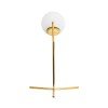 GLOBOSTAR® ELFIS 01551 Μοντέρνο Επιτραπέζιο Φωτιστικό Πορτατίφ με Ντουί 1 x E27 AC 220-240V IP20 - Χρυσό & Λευκό - Μ15 x Π15 x Υ53cm