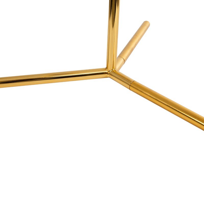 GLOBOSTAR® ELFIS 01551 Μοντέρνο Επιτραπέζιο Φωτιστικό Πορτατίφ με Ντουί 1 x E27 AC 220-240V IP20 - Χρυσό & Λευκό - Μ15 x Π15 x Υ53cm