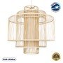 GLOBOSTAR® HIBISCUS 01780 Boho Κρεμαστό Φωτιστικό Οροφής με Ντουί 1 x E27 AC 220-240V IP20 - Μπεζ - Μ100 x Π100 x Y100cm