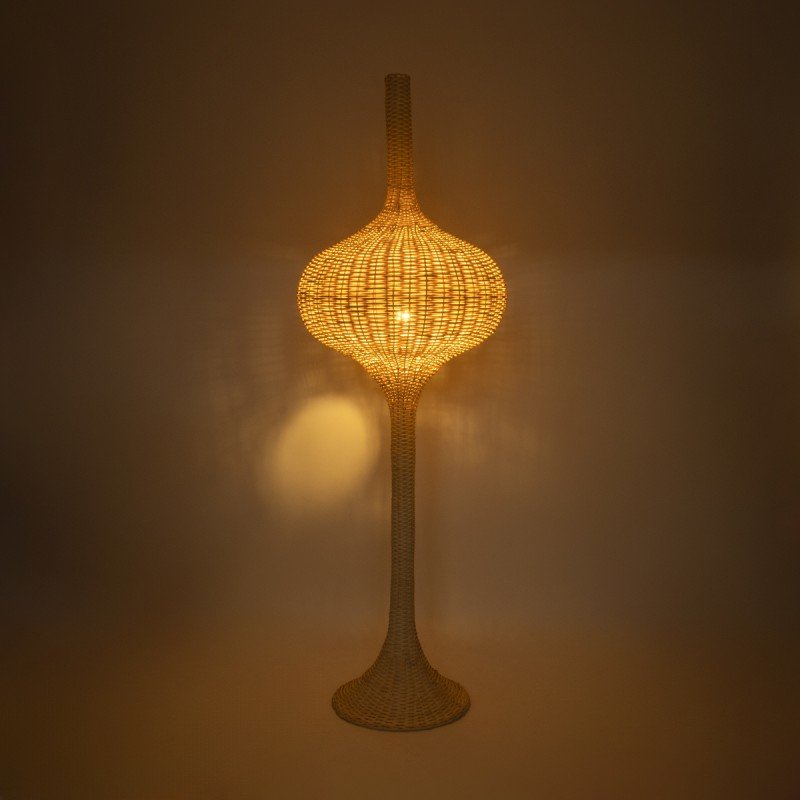 GLOBOSTAR® ALADDIN 02052 Boho Επιδαπέδιο Φωτιστικό με Ντουί 1 x E27 AC 220-240V IP20 - Μπεζ - Μ60 x Π60 x Υ180cm