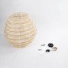 GLOBOSTAR® OREGON 02206 Boho Κρεμαστό Φωτιστικό Οροφής με Ντουί 1 x E27 AC 220-240V IP20 - Μπεζ - Μ60 x Π60 x Υ56cm