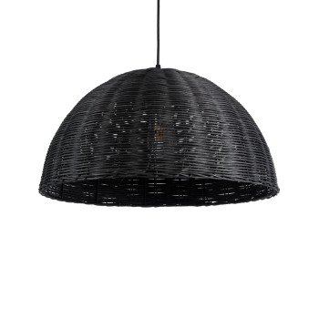 GLOBOSTAR® MONTANA 02383 Boho Κρεμαστό Φωτιστικό Οροφής με Ντουί 1 x E27 AC 220-240V IP20 - Μαύρο - Μ50 x Π50 x Υ25cm