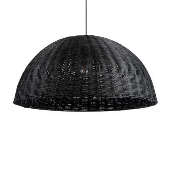 GLOBOSTAR® MONTANA 02384 Boho Κρεμαστό Φωτιστικό Οροφής με Ντουί 1 x E27 AC 220-240V IP20 - Μαύρο - Μ80 x Π80 x Υ40cm