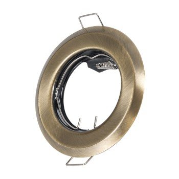 GLOBOSTAR® ORO 77813 Χωνευτή Βάση για Σποτ MR16 με Ντουί GU10/GU5.3 IP20 - Μπρούτζινο - Μ8.3 x Π8.3 x Υ3.1cm / Q6cm