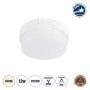 GLOBOSTAR® REVANO 61012 Φωτιστικό Πλαφονιέρα Οροφής LED 12W 1140lm 180° AC 220-240V Αδιάβροχο IP54 Φυσικό Λευκό 4500K - Lumileds SMD Chip - Λευκό Γαλακτερό - Μ12 x Π12 x Υ4.5cm - 2 Χρόνια Εγγύηση