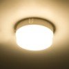 GLOBOSTAR® REVANO 61013 Φωτιστικό Πλαφονιέρα Οροφής LED 12W 1080lm 180° AC 220-240V Αδιάβροχο IP54 Θερμό Λευκό 2700K - Lumileds SMD Chip - Λευκό Γαλακτερό - Μ12 x Π12 x Υ4.5cm - 2 Χρόνια Εγγύηση