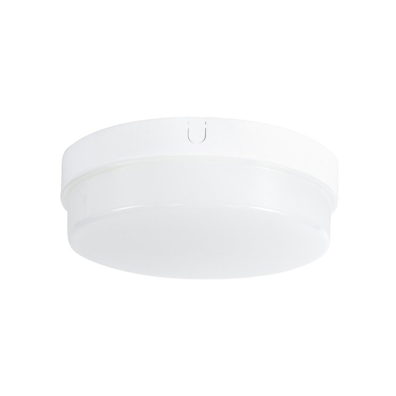 GLOBOSTAR® REVANO 61014 Φωτιστικό Πλαφονιέρα Οροφής LED 15W 1500lm 180° AC 220-240V Αδιάβροχο IP54 Ψυχρό Λευκό 6000K - Lumileds SMD Chip - Λευκό Γαλακτερό - Μ17 x Π17 x Υ5cm - 2 Χρόνια Εγγύηση