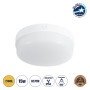 GLOBOSTAR® REVANO 61016 Φωτιστικό Πλαφονιέρα Οροφής LED 15W 1350lm 180° AC 220-240V Αδιάβροχο IP54 Θερμό Λευκό 2700K - Lumileds SMD Chip - Λευκό Γαλακτερό - Μ17 x Π17 x Υ5cm - 2 Χρόνια Εγγύηση