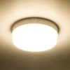 GLOBOSTAR® REVANO 61016 Φωτιστικό Πλαφονιέρα Οροφής LED 15W 1350lm 180° AC 220-240V Αδιάβροχο IP54 Θερμό Λευκό 2700K - Lumileds SMD Chip - Λευκό Γαλακτερό - Μ17 x Π17 x Υ5cm - 2 Χρόνια Εγγύηση