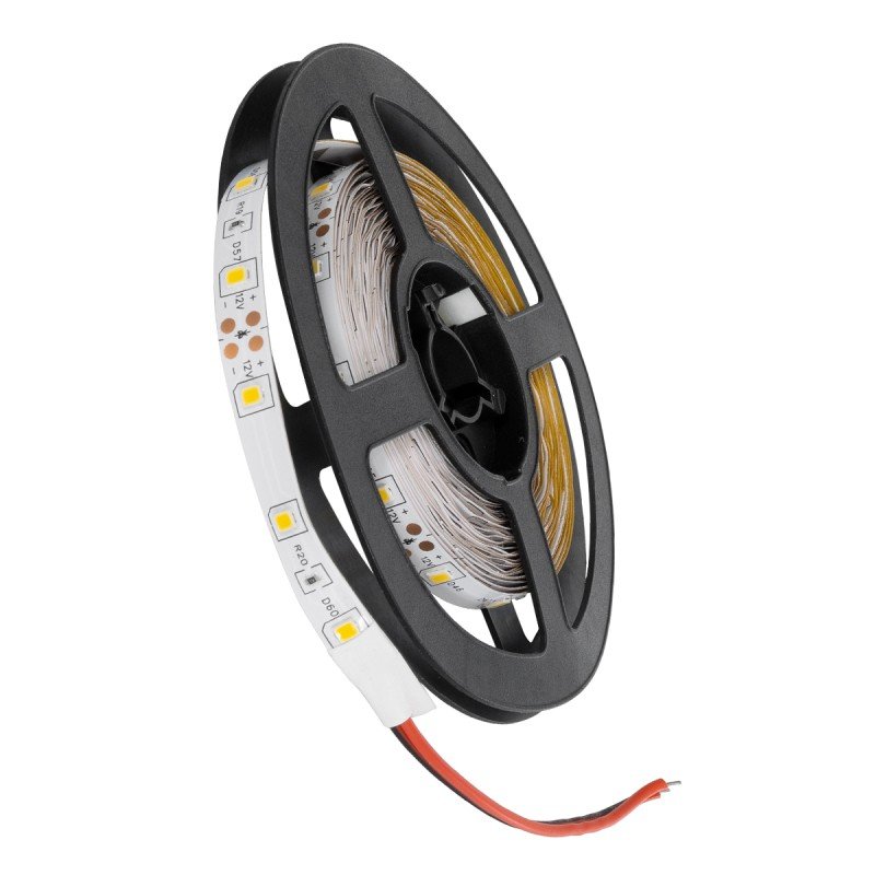 GLOBOSTAR® AVILA 90592 Ταινία LED 4.8W/m 260lm/m 120° DC 12V IP20 60 x SMD3528 Chip/m Θερμό Λευκό 2700K Dimmable - Sanan SMD Chip - Μ500 x Π0.7 x Υ0.2cm - Ρολό 5 Μέτρων - 2 Χρόνια Εγγύηση